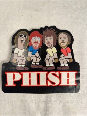 Y2K PHISH Band Sticker with Cartoon Quartet from 2000